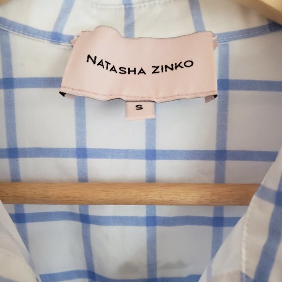 Natasha Zinko Blouse Check Print Corset Wrap Blouse - Picture 8 of 15